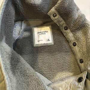 Abercrombie & Fitch Light Gray Camo Fleece Jacket